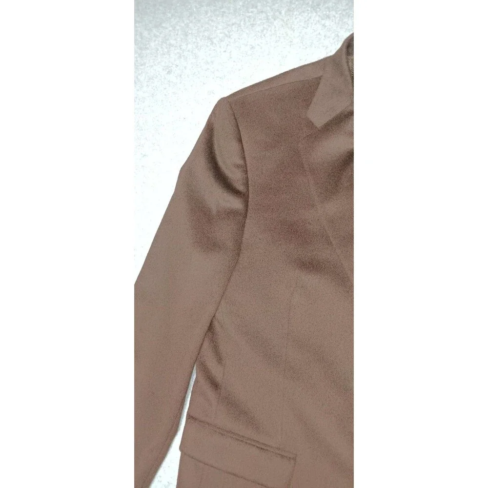 Vintage Turnberry 100% Camel Hair Blazer Jacket Mens 44R Chocolate Brown Sports